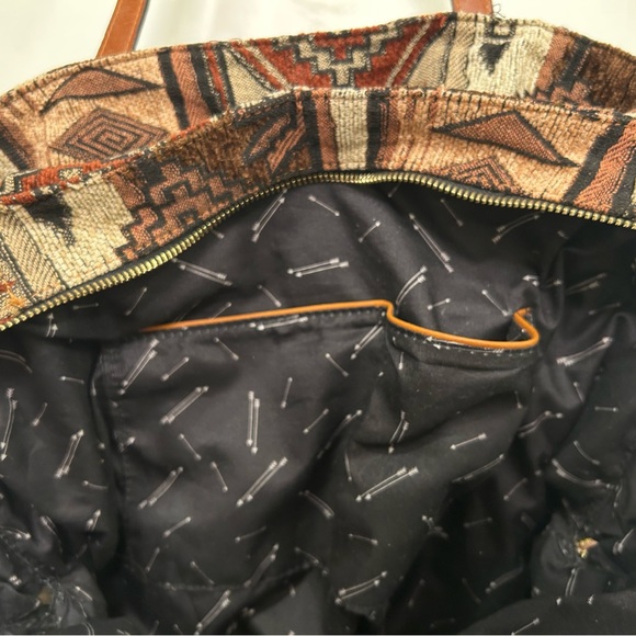 Street Level large 3 section boho print handbag - Picture 7 of 9